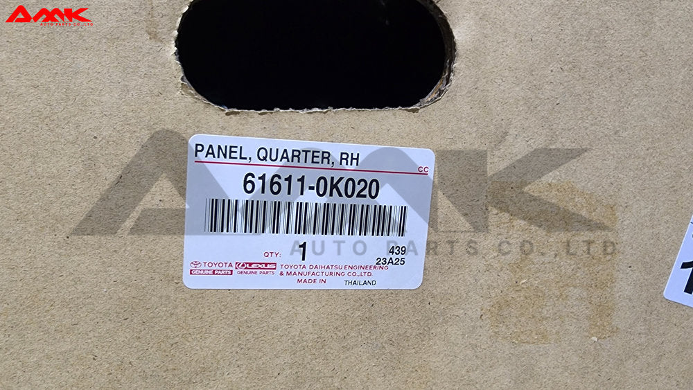 TOYOTA PANEL, QUARTER, RH 61611-0K020