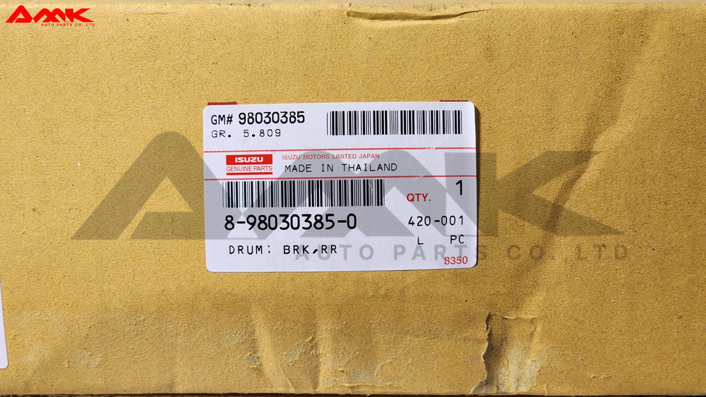 ISUZU DRUM; BRK, RR 8-98030385-0