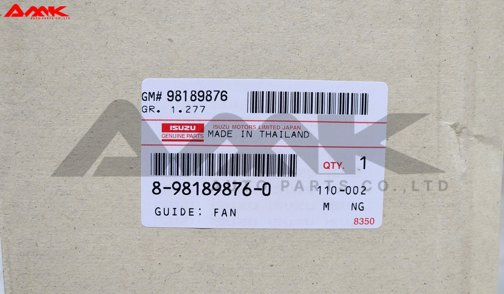 ISUZU FAN SHROUD; 8-98189876-0