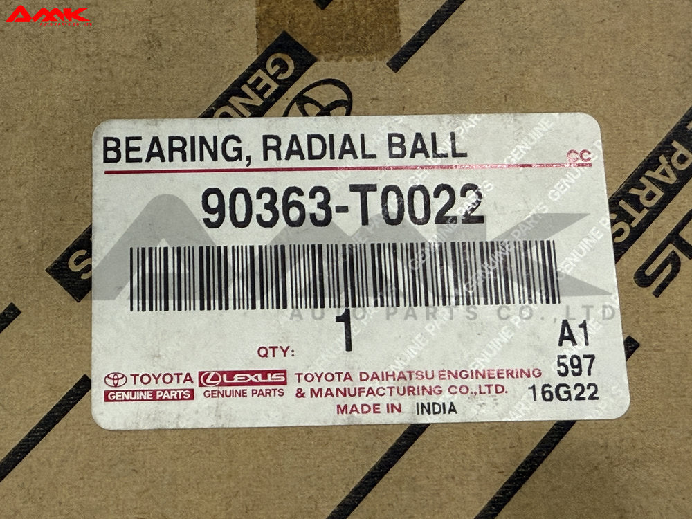 TOYOTA BEARING, RADIAL BALL 90363-T0022
