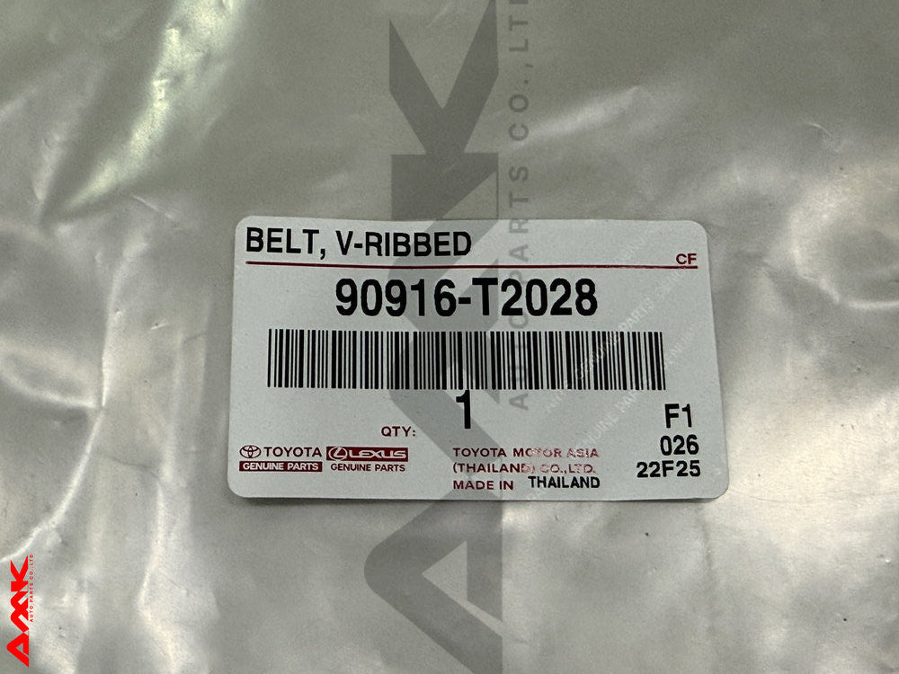 TOYOTA BELT, V-RIBBED 90916-T2028