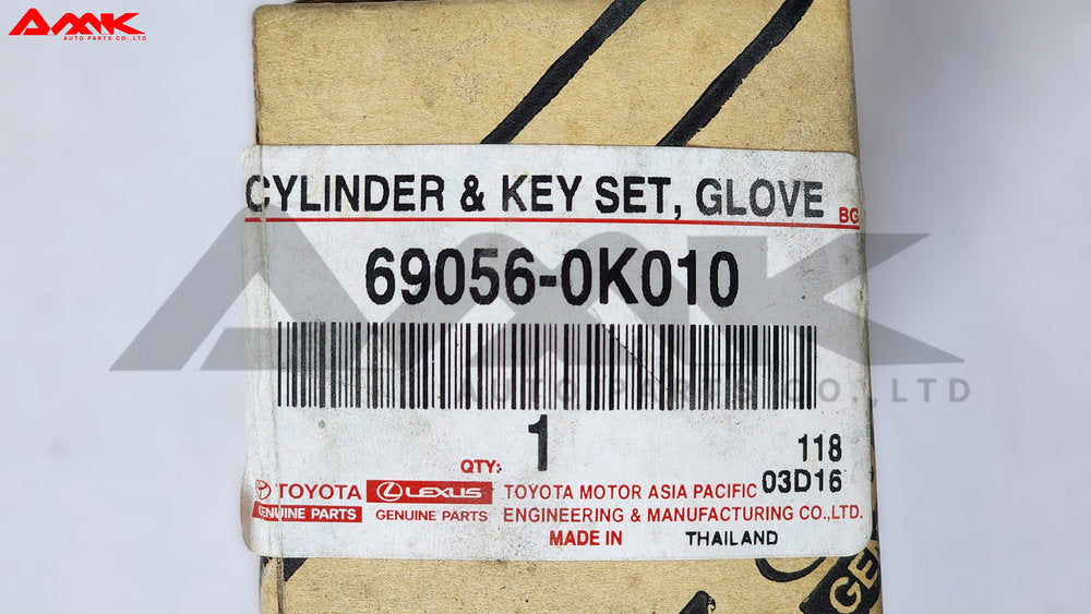 TOYOTA CYLINDER & KEY SET, GLOVE COMPT LOCK 69056-0K010