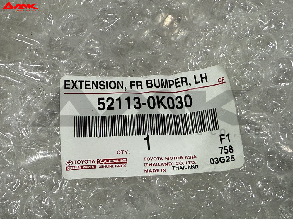 TOYOTA EXTENSION, FR BUMPER, LH 52113-0K030