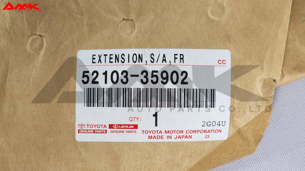 TOYOTA EXTENSION,S/A,FR BUMPER,LH L/COLOR 52103-35902