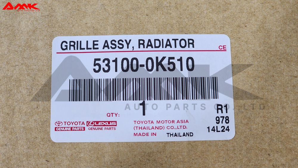 TOYOTA GRILLE ASSY, RADIATOR 53100-0K510