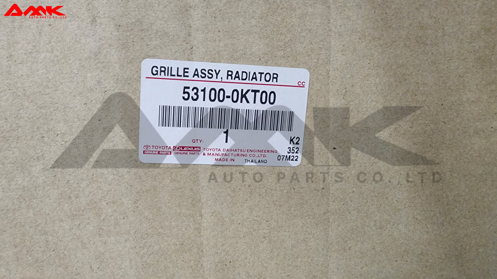 TOYOTA GRILLE ASSY, RADIATOR 53100-0KT00