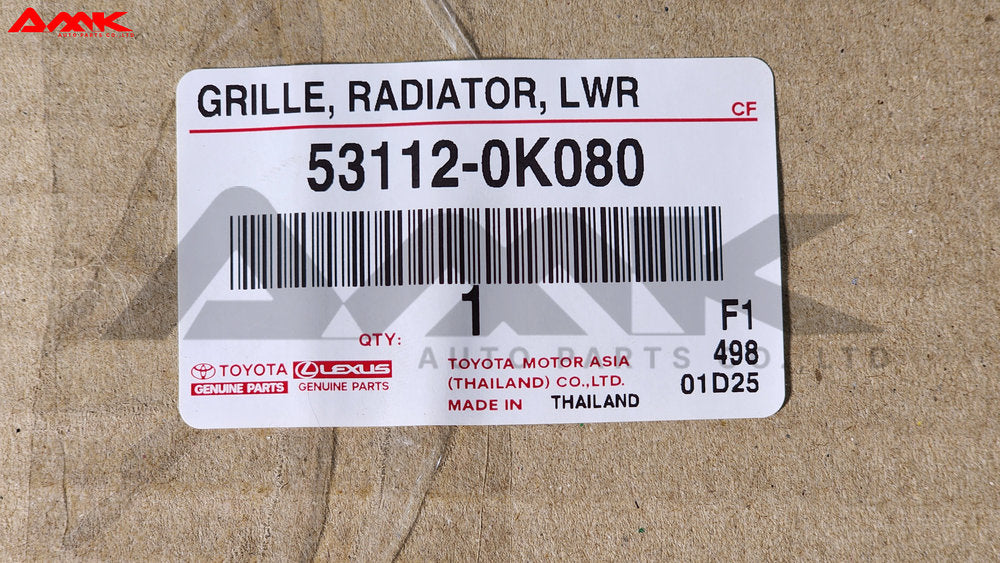TOYOTA GRILLE, RADIATOR, LWR 53112-0K080