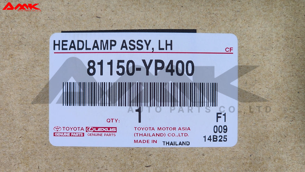 TOYOTA HEADLAMP ASSY, LH 81150-YP400
