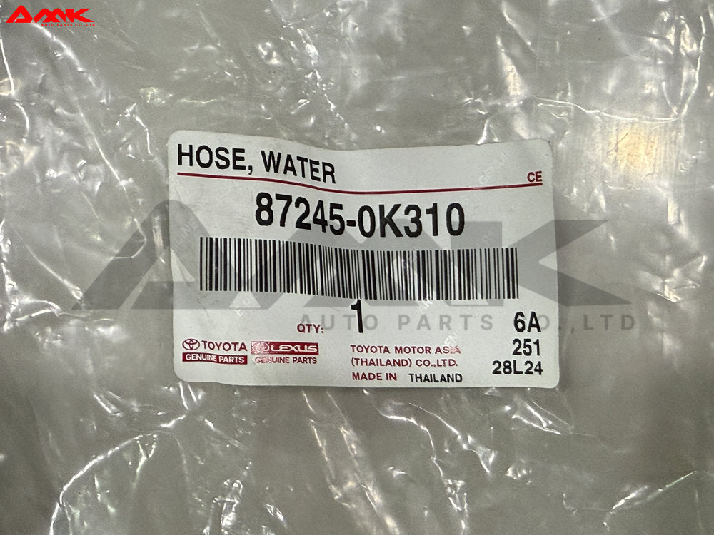 TOYOTA HOSE, WATER 87245-0K310