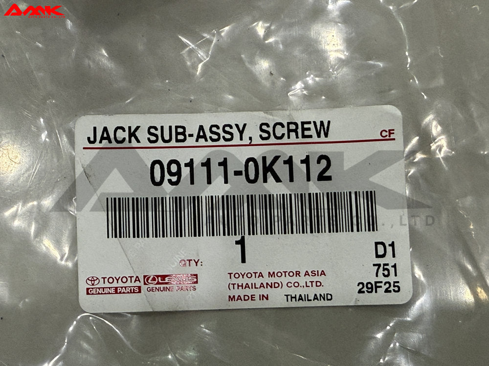 TOYOTA JACK SUB-ASSY, SCREW 09111-0K112