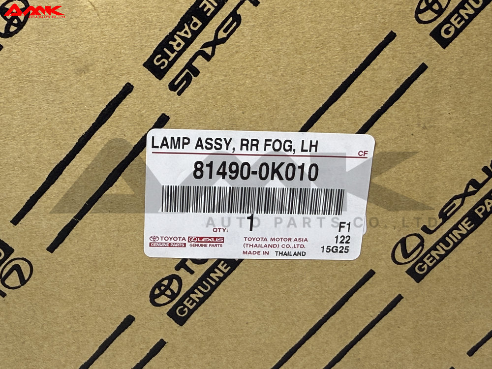 TOYOTA LAMP ASSY, RR FOG, LH 81490-0K010