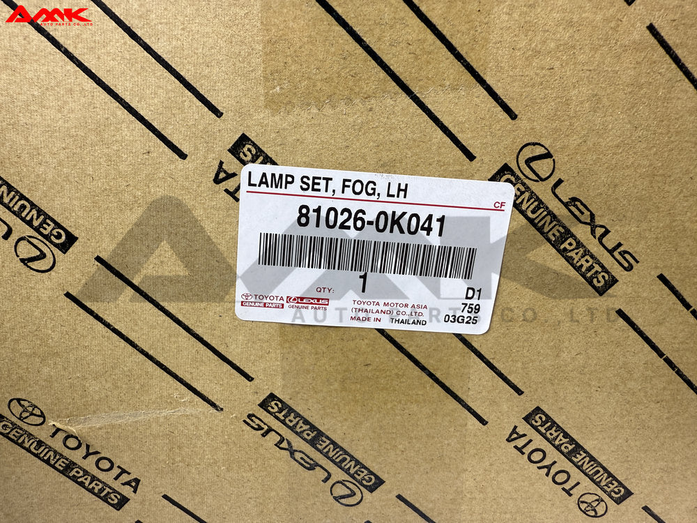 TOYOTA LAMP SET, FOG, LH 81026-0K041