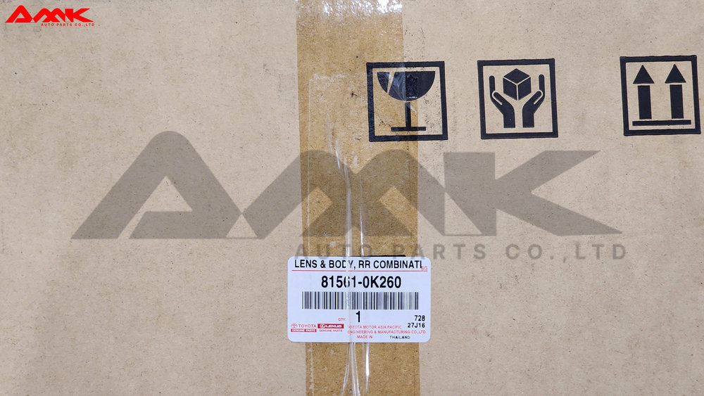 TOYOTA LENS & BODY, RR COMBINATION LAMP, LH 81561-0K260