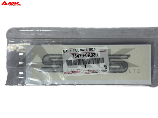 TOYOTA MARK, TAIL GATE, NO.3 75479-0K030