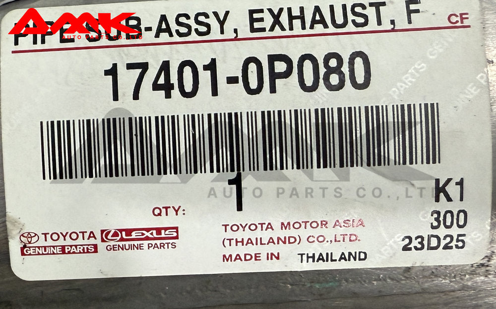 TOYOTA PIPE SUB-ASSY, EXHAUST, FR 17401-0P080