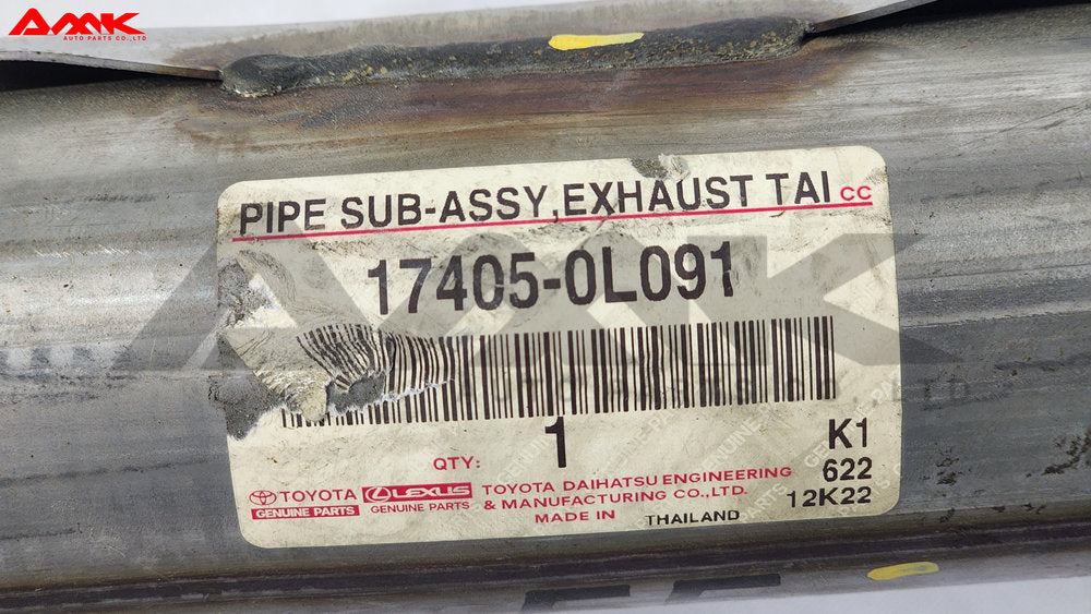 TOYOTA PIPE SUB-ASSY, EXHAUST TAIL 17405-0L091
