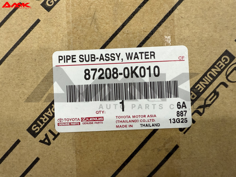 TOYOTA PIPE SUB-ASSY, WATER 87208-0K010