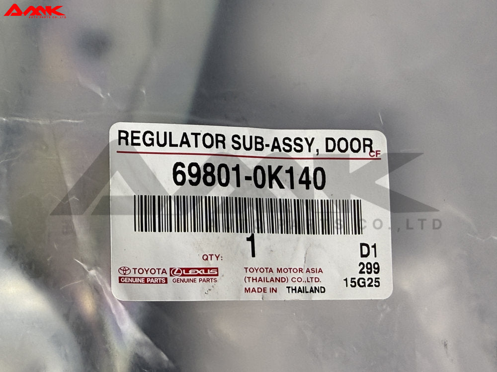 TOYOTA REGULATOR SUB-ASSY, DOOR WINDOW, RH 69801-0K140