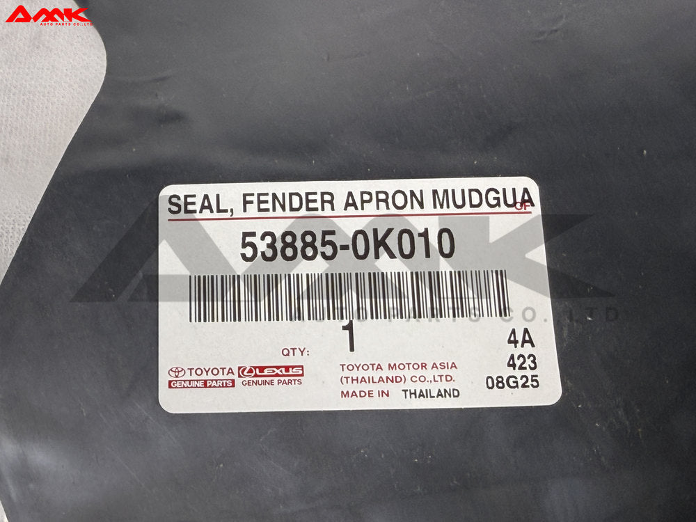 TOYOTA SEAL, FENDER APRON MUDGUARD 53885-0K010