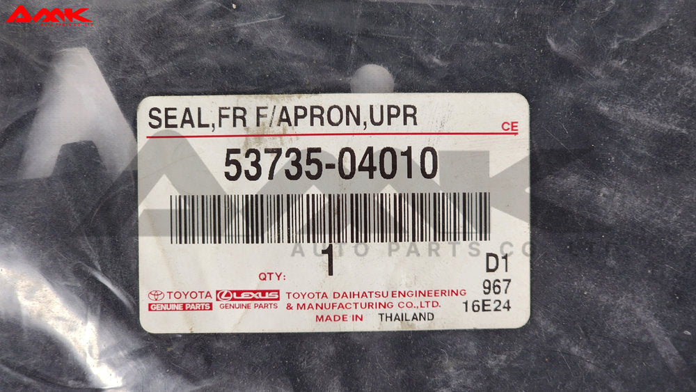 TOYOTA SEAL,FR F/APRON,UPR 53735-04010