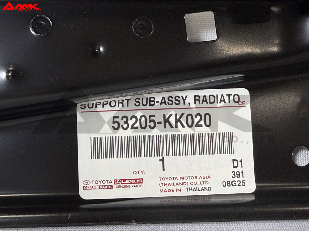 TOYOTA SUPPORT SUB-ASSY, RADIATOR, UPPER 53205-KK020