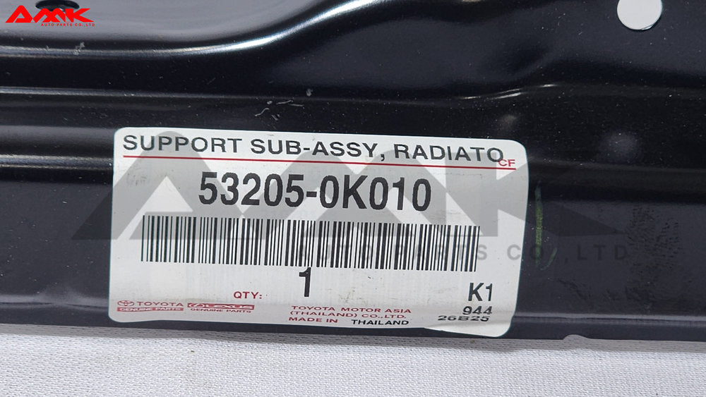 TOYOTA SUPPORT SUB-ASSY, RADIATOR, UPR 53205-0K010