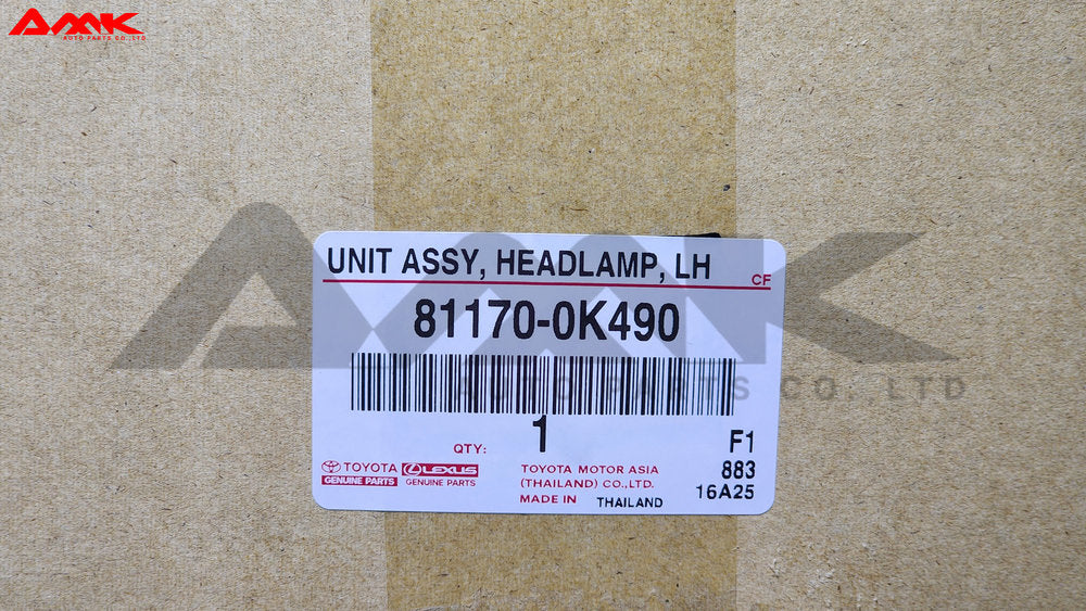 TOYOTA UNIT ASSY, HEADLAMP, LH 81170-0K490