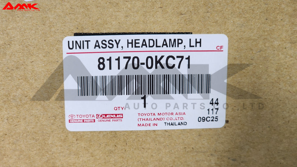TOYOTA UNIT ASSY, HEADLAMP, LH 81170-0KC71