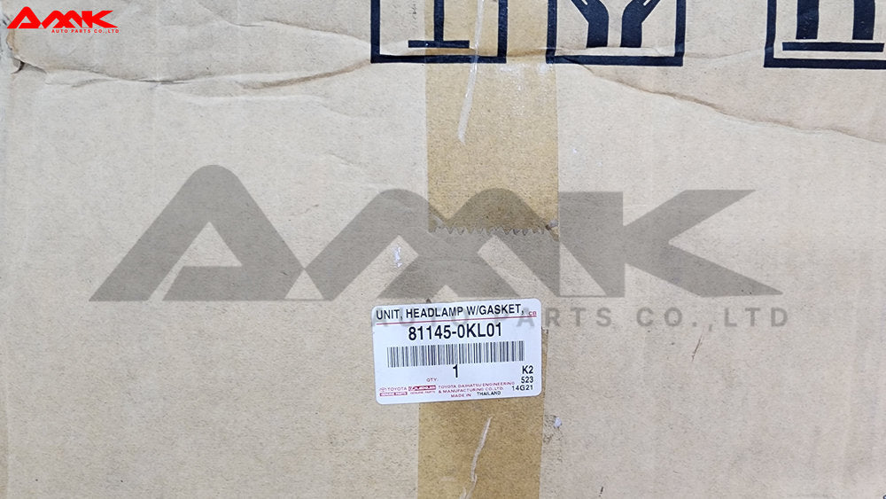 TOYOTA UNIT, HEADLAMP W/GASKET 81145-0KL01
