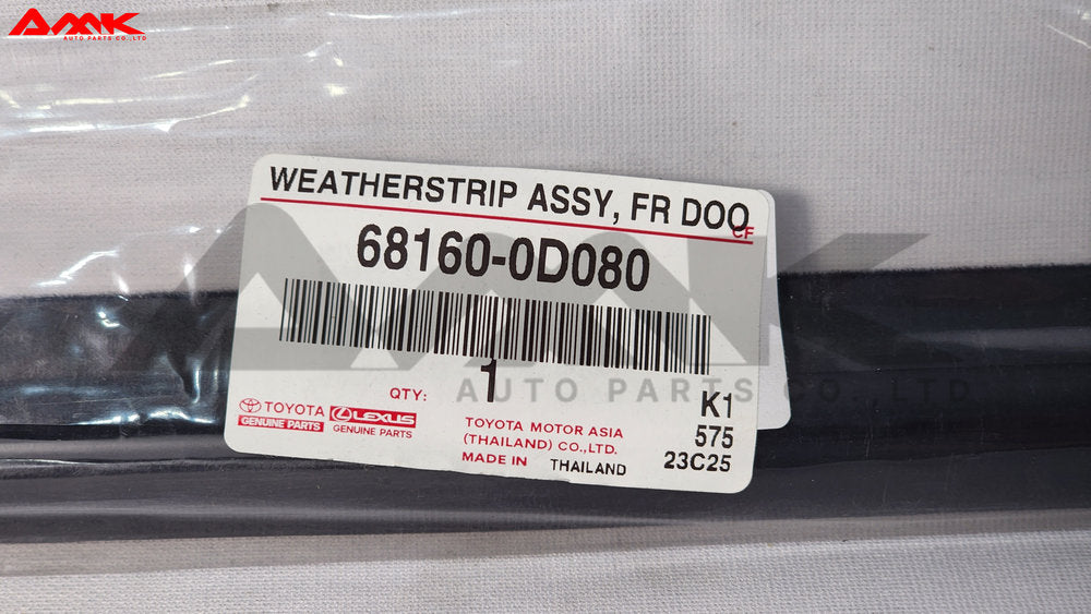 TOYOTA WEATHERSTRIP ASSY, FR DOOR 68160-0D080