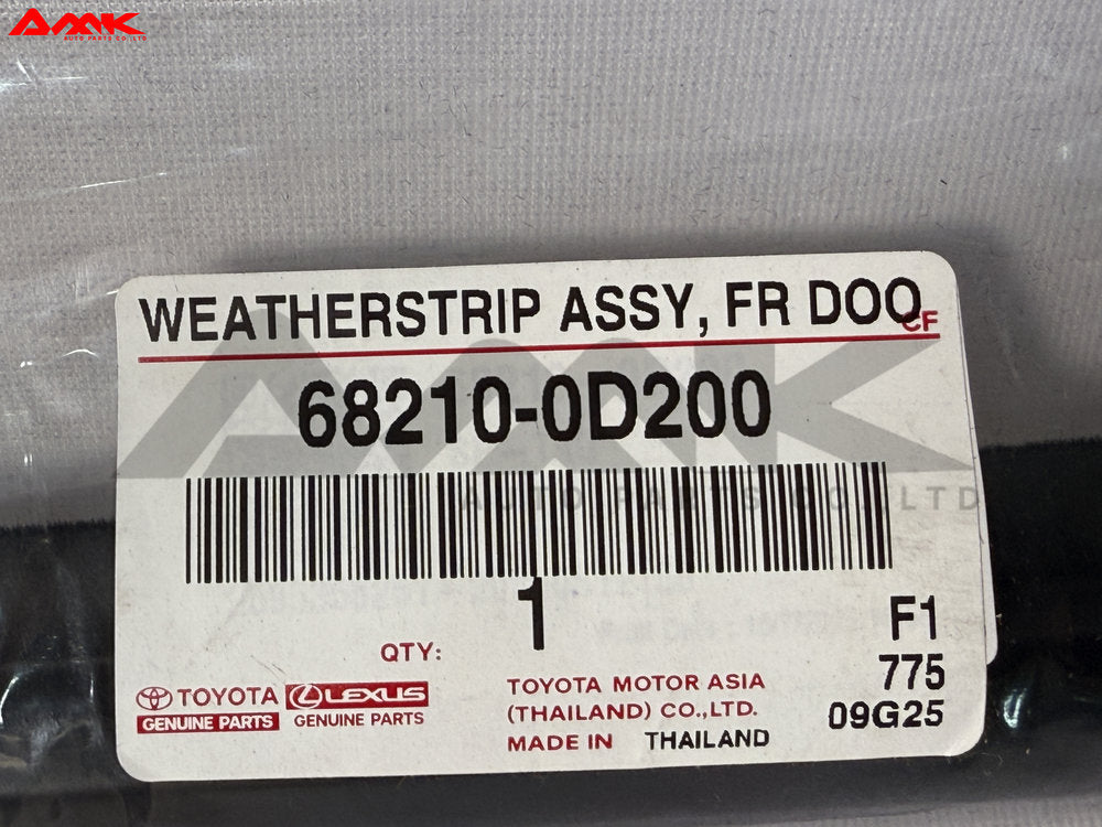 TOYOTA WEATHERSTRIP ASSY, FRONT DOOR GLASS 68210-0D200