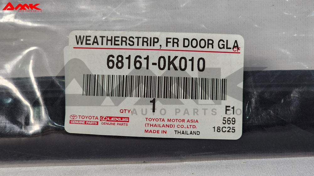 TOYOTA WEATHERSTRIP, FR DOOR GLASS, OUTER RH 68161-0K010