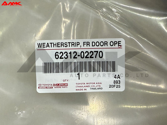 TOYOTA WEATHERSTRIP, FR DOOR OPENING TRIM, LH 62312-02270