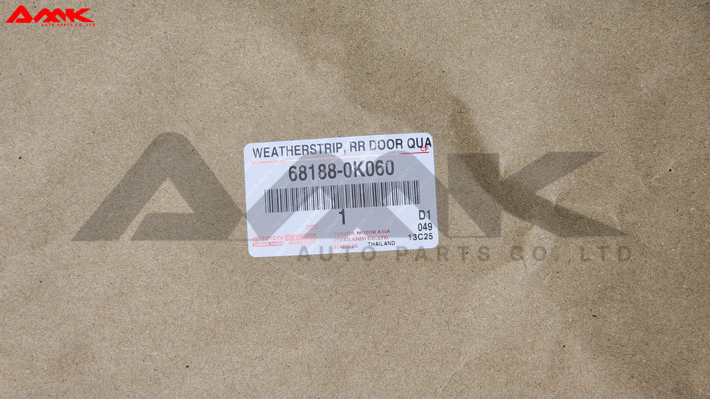 TOYOTA WEATHERSTRIP, RR DOOR QUARTER WINDOW, RH 68188-0K060