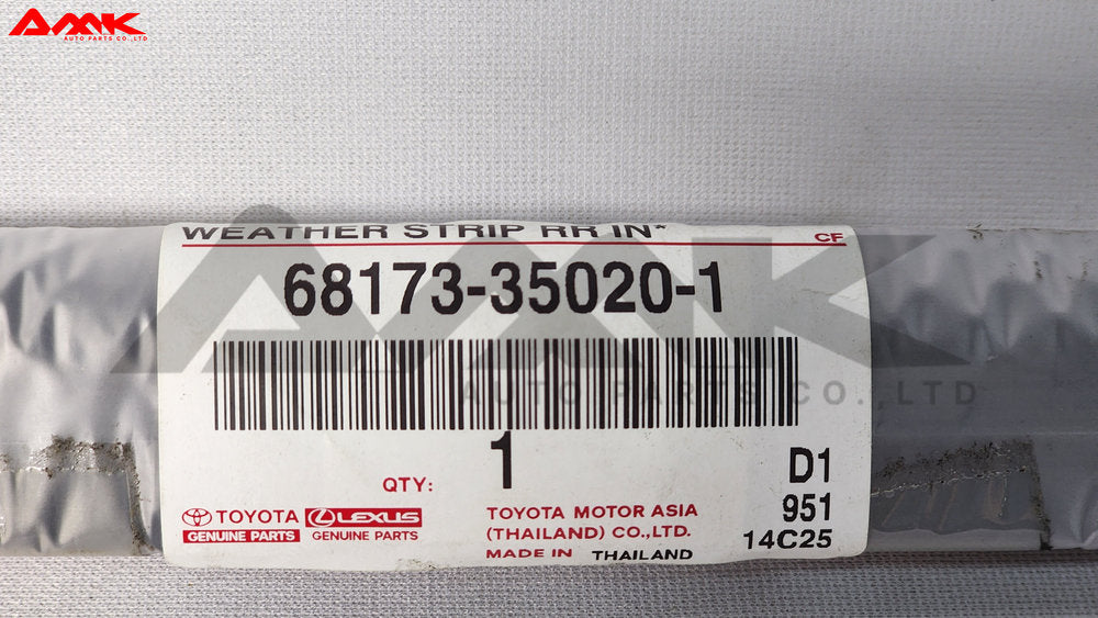 TOYOTA WEATHERSTRIP RR INNER 68173-35020-1